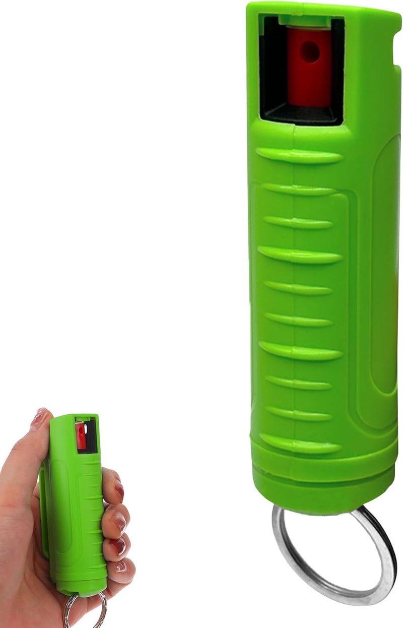 Fury Hardshell Pepper Spray - 12Ft Range, Max Strength, UV Dye Identifier, Anti-Leak & Anti-Misfire, Slidetop Trigger, Belt Clip & Key Ring, Multiple Color Options, Self-Defense Spray - Image 1
